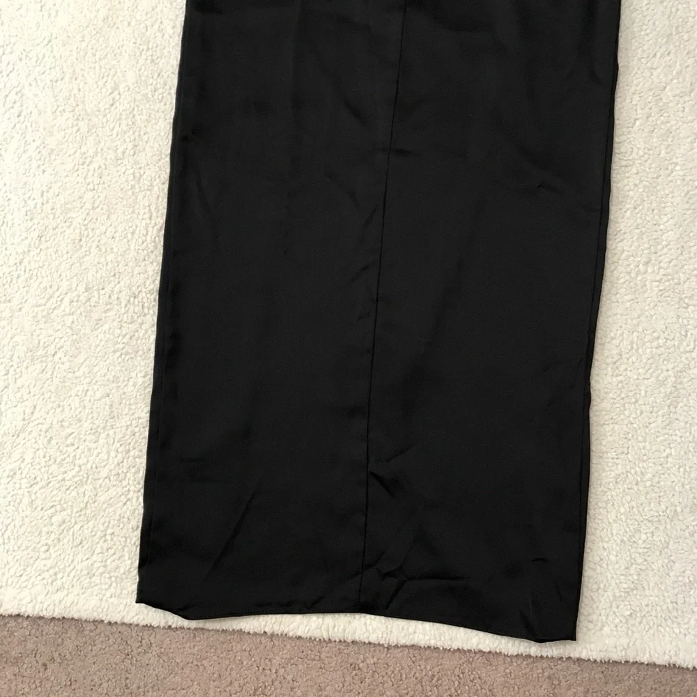 Christian Siriano Azazie Black Bustier Maxi Dress Satin Sweetheart Size 4 - Picture 13 of 16